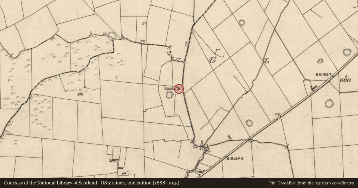 Ordnance Survey six-inch map, 2nd edition (1888–1915) covering the location of Ritual site - holy well, Ballydonohoe, County Kerry, with a pin at the register's coordinates