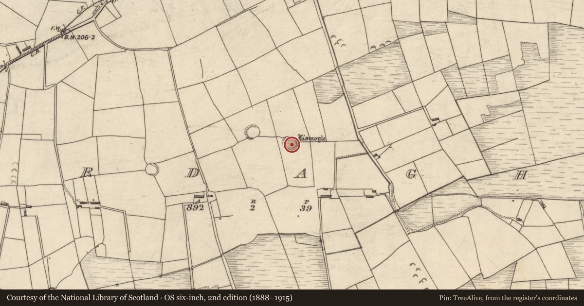 Ordnance Survey six-inch map, 2nd edition (1888–1915) covering the location of Ringfort - rath, Ardagh, County Kerry, with a pin at the register's coordinates