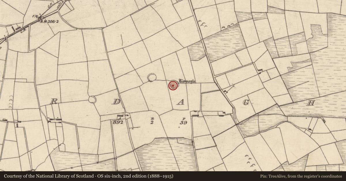 Ordnance Survey six-inch map, 2nd edition (1888–1915) covering the location of House - indeterminate date, Ardagh, County Kerry, with a pin at the register's coordinates