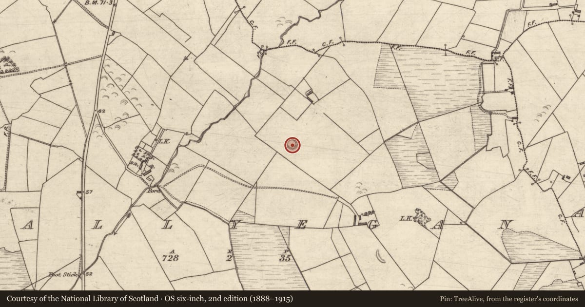 Ordnance Survey six-inch map, 2nd edition (1888–1915) covering the location of Ringfort - rath, Ballyegan, County Kerry, with a pin at the register's coordinates