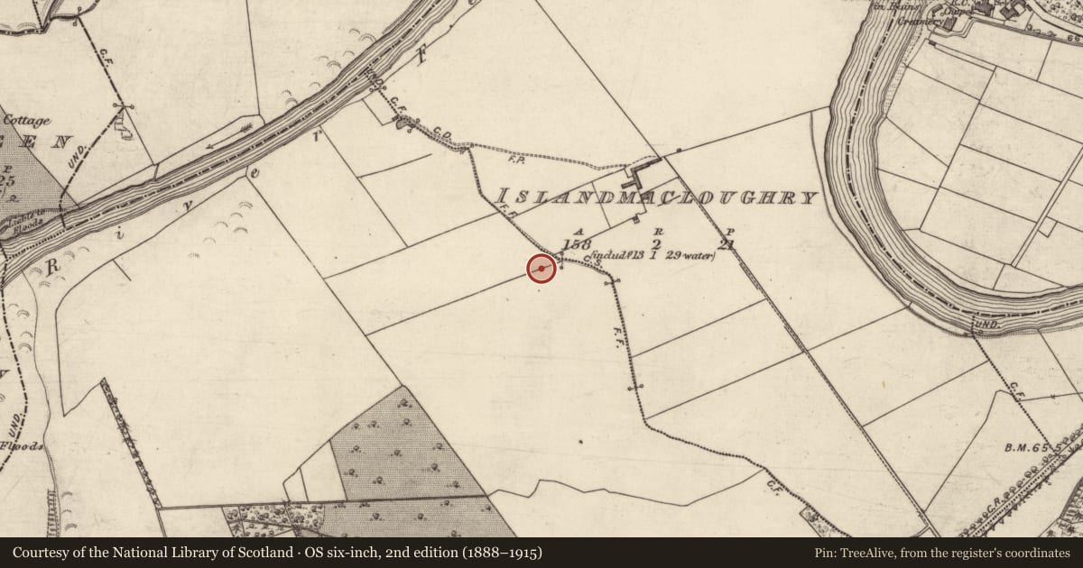 Ordnance Survey six-inch map, 2nd edition (1888–1915) covering the location of Enclosure, Garryantanvally, County Kerry, with a pin at the register's coordinates