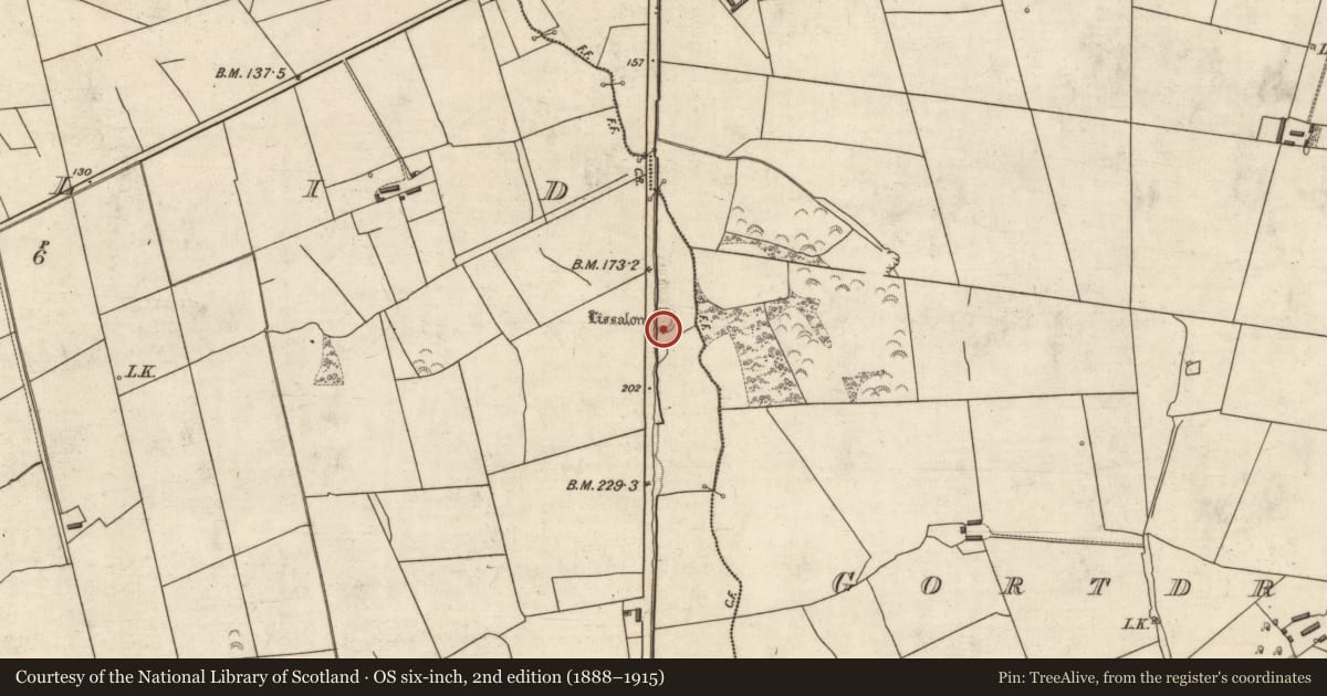 Ordnance Survey six-inch map, 2nd edition (1888–1915) covering the location of Ringfort - rath, Kealid, County Kerry, with a pin at the register's coordinates