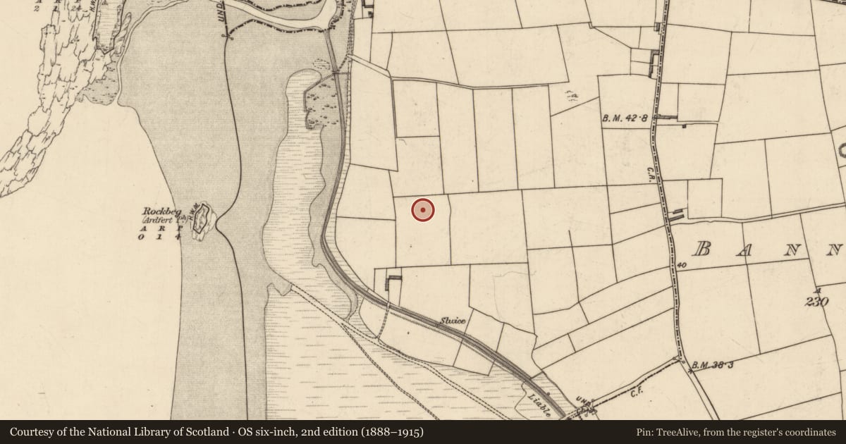 Ordnance Survey six-inch map, 2nd edition (1888–1915) covering the location of Earthwork, Ballinprior, County Kerry, with a pin at the register's coordinates