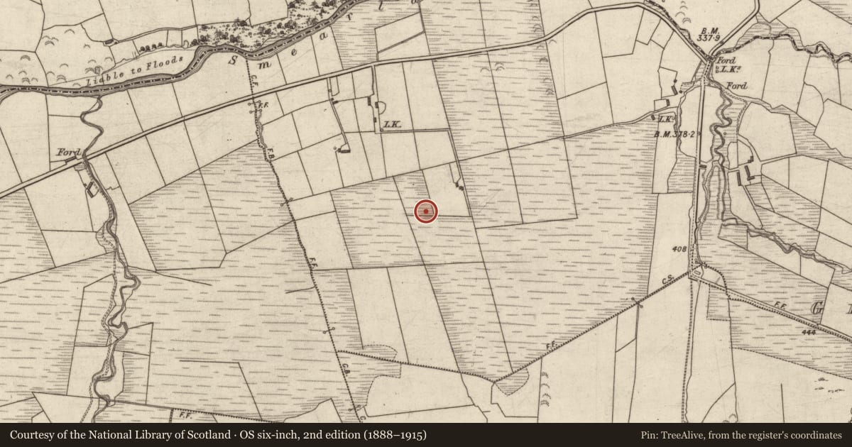 Ordnance Survey six-inch map, 2nd edition (1888–1915) covering the location of Hut site, Glashananoon, County Kerry, with a pin at the register's coordinates