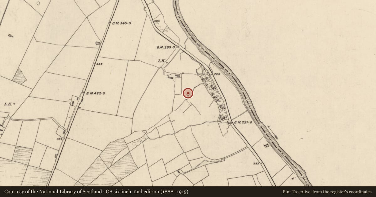 Ordnance Survey six-inch map, 2nd edition (1888–1915) covering the location of House - indeterminate date, Kilmaniheen East, County Kerry, with a pin at the register's coordinates