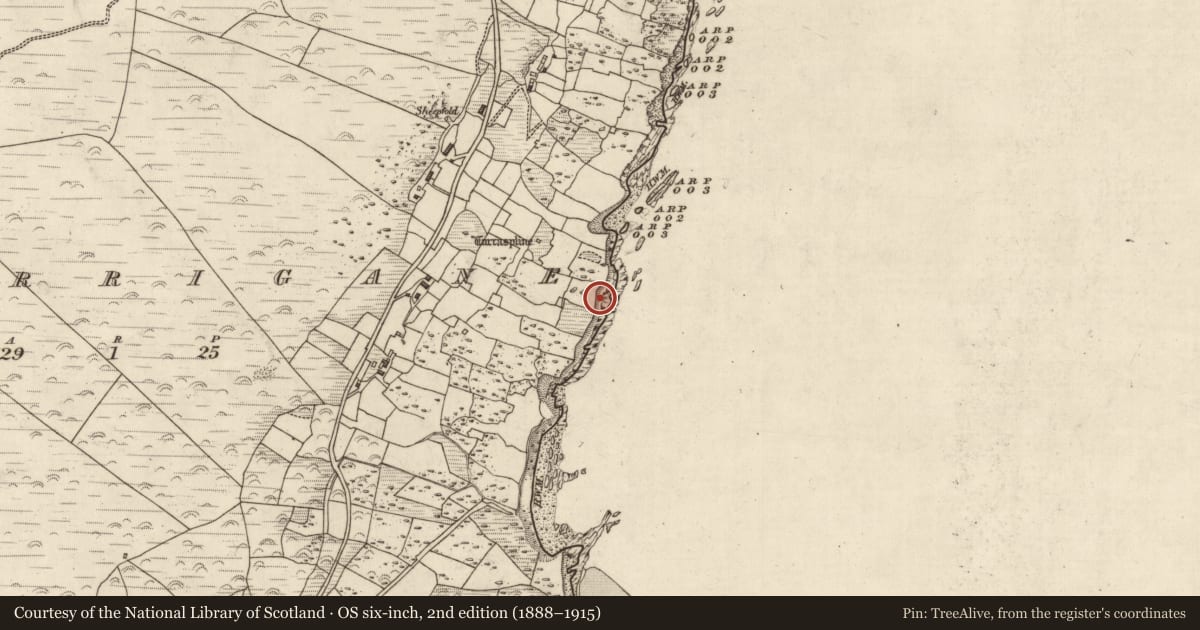 Ordnance Survey six-inch map, 2nd edition (1888–1915) covering the location of Ritual site - holy well, Murorgán, County Kerry, with a pin at the register's coordinates