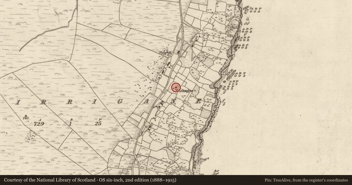 Ordnance Survey six-inch map, 2nd edition (1888–1915) covering the location of Penitential station, Murorgán, County Kerry, with a pin at the register's coordinates