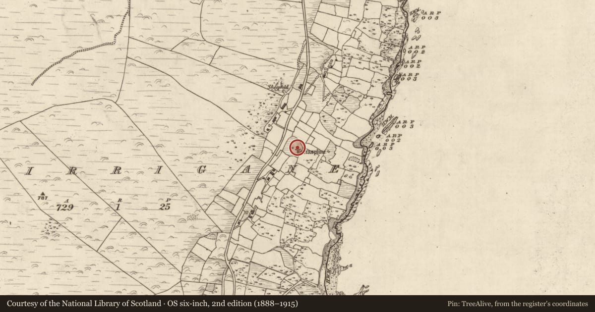 Ordnance Survey six-inch map, 2nd edition (1888–1915) covering the location of Penitential station, Murorgán, County Kerry, with a pin at the register's coordinates
