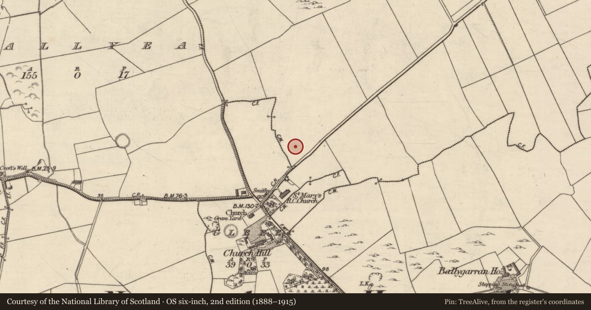 Ordnance Survey six-inch map, 2nd edition (1888–1915) covering the location of Souterrain, Lissodeige, County Kerry, with a pin at the register's coordinates