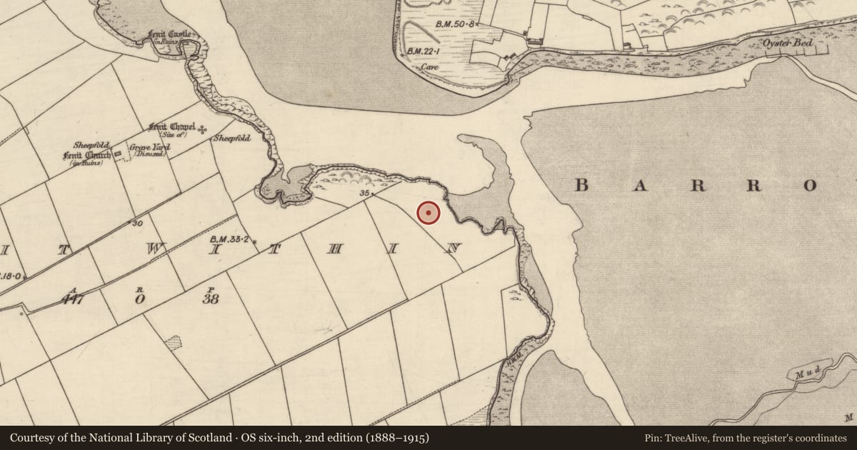 Ordnance Survey six-inch map, 2nd edition (1888–1915) covering the location of Settlement deserted - medieval, Fenit Within, County Kerry, with a pin at the register's coordinates