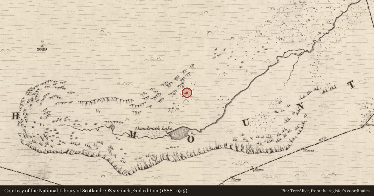 Ordnance Survey six-inch map, 2nd edition (1888–1915) covering the location of Hut site, Doire Mhór Thoir, County Kerry, with a pin at the register's coordinates