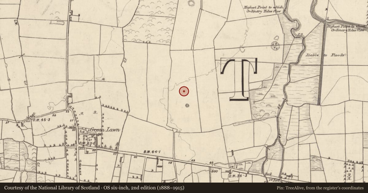 Ordnance Survey six-inch map, 2nd edition (1888–1915) covering the location of Enclosure, Ballydunlea, County Kerry, with a pin at the register's coordinates