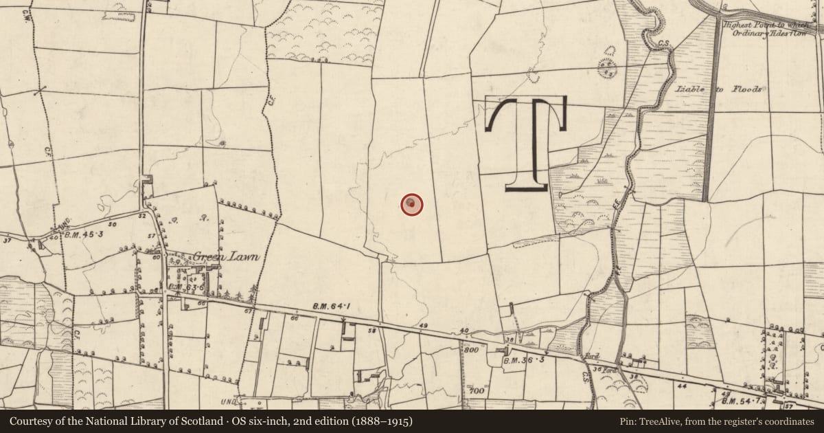 Ordnance Survey six-inch map, 2nd edition (1888–1915) covering the location of Enclosure, Ballydunlea, County Kerry, with a pin at the register's coordinates