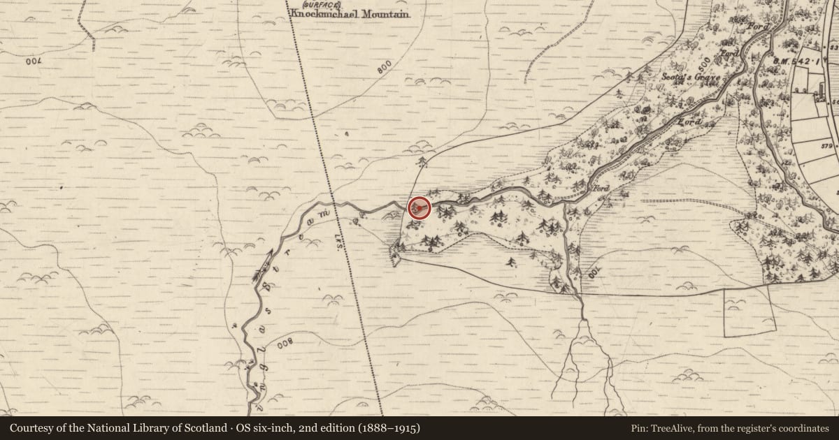 Ordnance Survey six-inch map, 2nd edition (1888–1915) covering the location of Barrow - unclassified, Clahane, County Kerry, with a pin at the register's coordinates