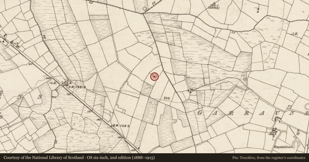 Ordnance Survey six-inch map, 2nd edition (1888–1915) covering the location of Souterrain, Lissataggle, County Kerry, with a pin at the register's coordinates