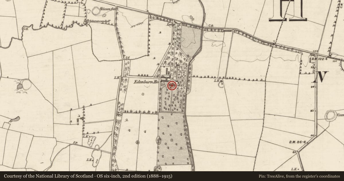 Ordnance Survey six-inch map, 2nd edition (1888–1915) covering the location of Architectural fragment, Magh West, County Kerry, with a pin at the register's coordinates