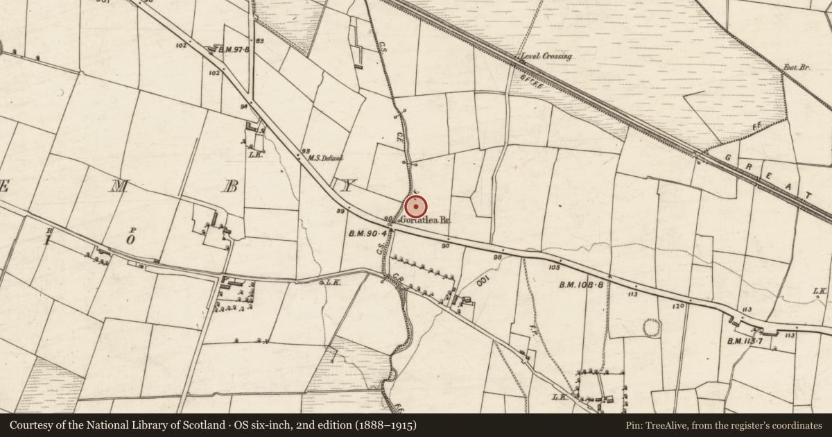 Ordnance Survey six-inch map, 2nd edition (1888–1915) covering the location of Excavation - miscellaneous, Gortatlea, County Kerry, with a pin at the register's coordinates