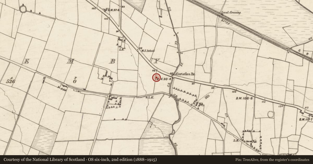 Ordnance Survey six-inch map, 2nd edition (1888–1915) covering the location of Barrow - unclassified, Flemby, County Kerry, with a pin at the register's coordinates