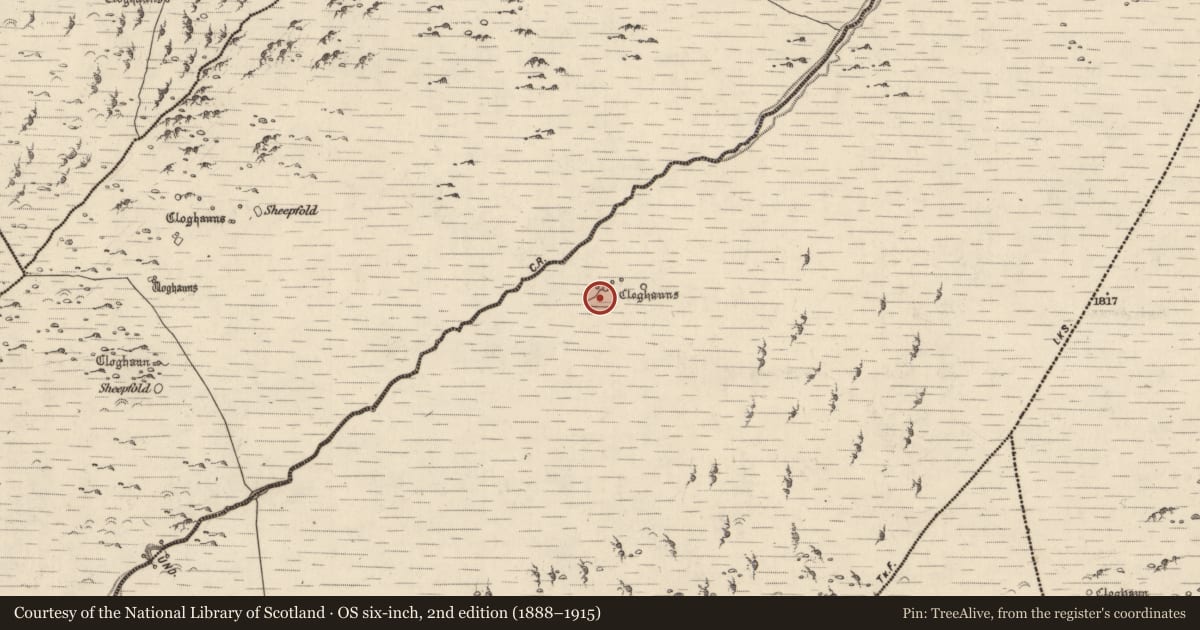 Ordnance Survey six-inch map, 2nd edition (1888–1915) covering the location of Hut site, Coimín An Daingin, County Kerry, with a pin at the register's coordinates