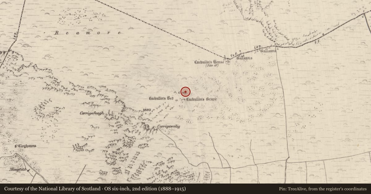 Ordnance Survey six-inch map, 2nd edition (1888–1915) covering the location of Cairn - unclassified, Dromavally, County Kerry, with a pin at the register's coordinates