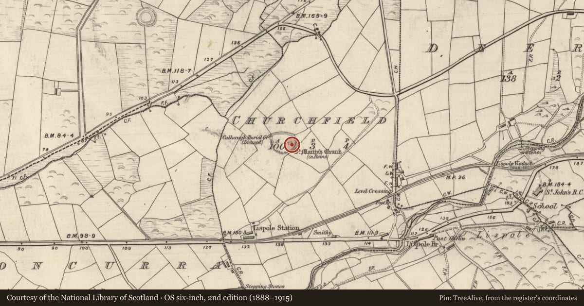Ordnance Survey six-inch map, 2nd edition (1888–1915) covering the location of House - indeterminate date, Páirc An Teampaill, County Kerry, with a pin at the register's coordinates