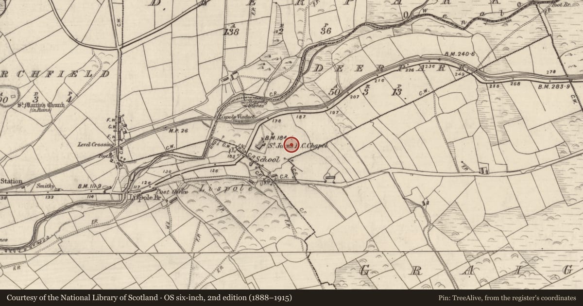 Ordnance Survey six-inch map, 2nd edition (1888–1915) covering the location of Ringfort - rath, Páirc An Fhia, County Kerry, with a pin at the register's coordinates