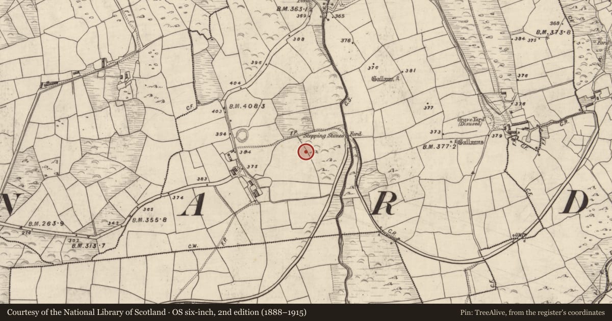 Ordnance Survey six-inch map, 2nd edition (1888–1915) covering the location of Souterrain, An Gabhlán Beag, County Kerry, with a pin at the register's coordinates
