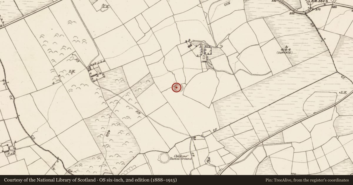Ordnance Survey six-inch map, 2nd edition (1888–1915) covering the location of Enclosure, Coolnageragh, County Kerry, with a pin at the register's coordinates