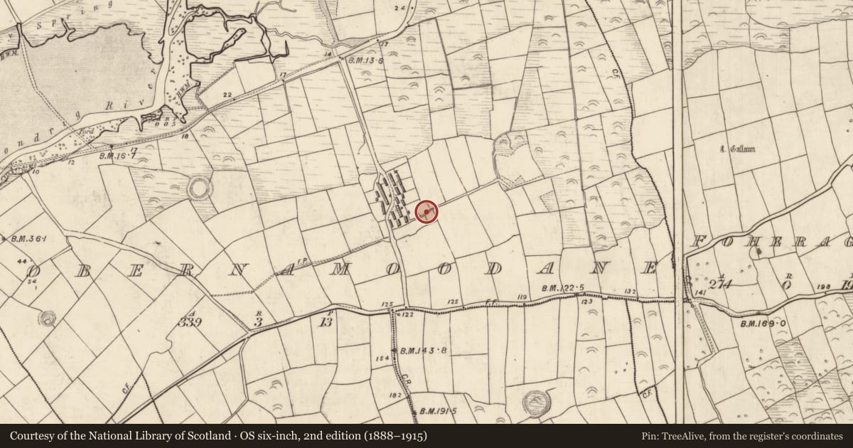 Ordnance Survey six-inch map, 2nd edition (1888–1915) covering the location of Ringfort - rath, Tobar Na Múdán, County Kerry, with a pin at the register's coordinates