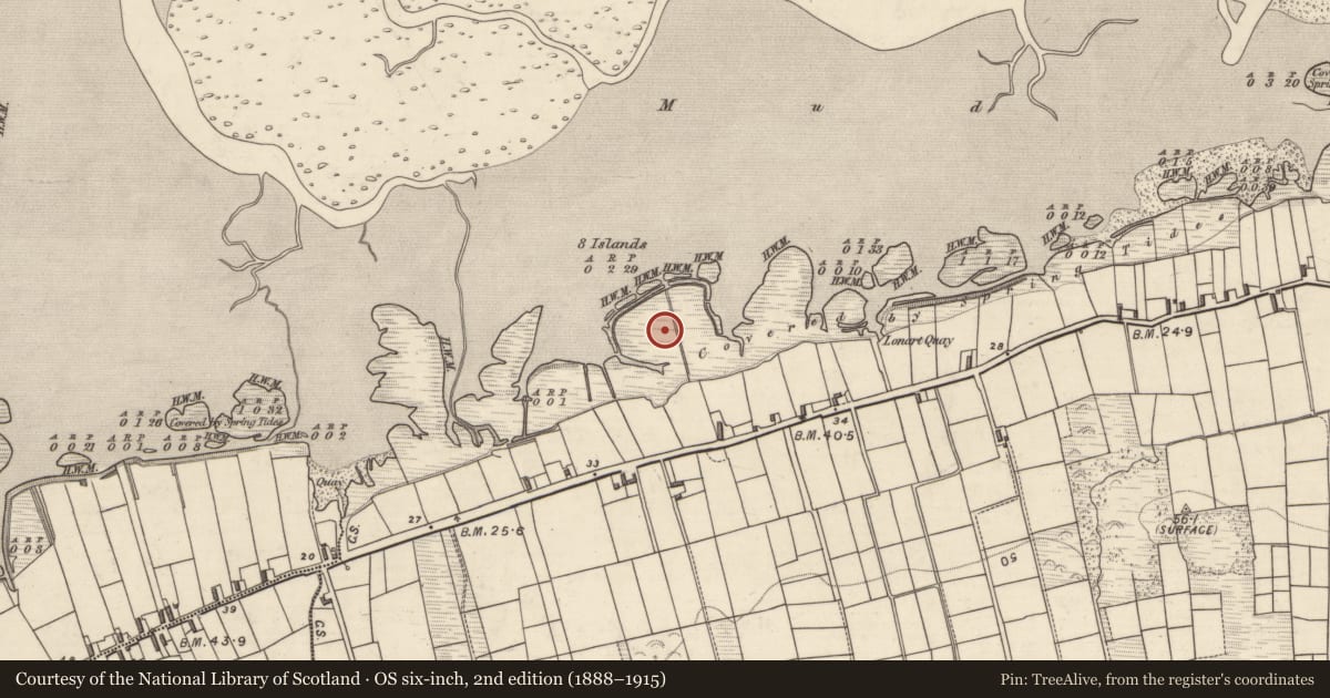 Ordnance Survey six-inch map, 2nd edition (1888–1915) covering the location of Pier/Jetty, Lonart, County Kerry, with a pin at the register's coordinates