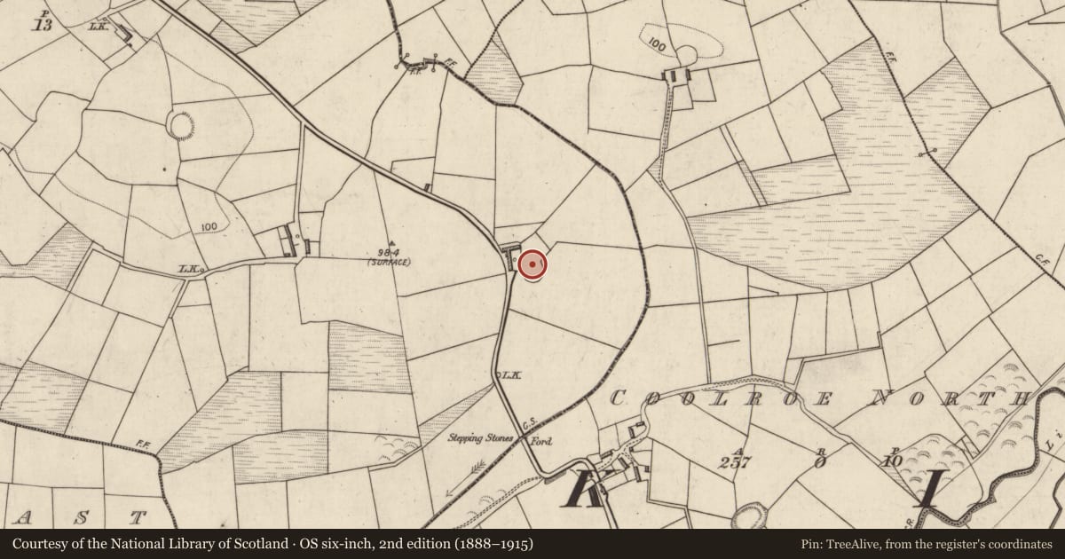 Ordnance Survey six-inch map, 2nd edition (1888–1915) covering the location of Souterrain, Nantinan, County Kerry, with a pin at the register's coordinates