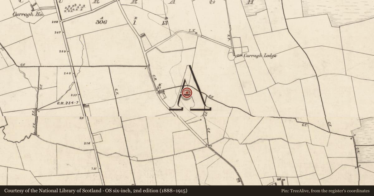 Ordnance Survey six-inch map, 2nd edition (1888–1915) covering the location of Ringfort - rath, Gortaree, County Kerry, with a pin at the register's coordinates