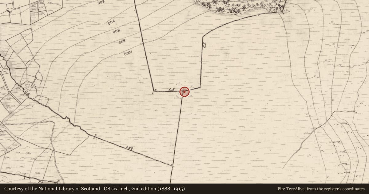 Ordnance Survey six-inch map, 2nd edition (1888–1915) covering the location of Cairn - boundary cairn, Dunloe Upper, County Kerry, with a pin at the register's coordinates