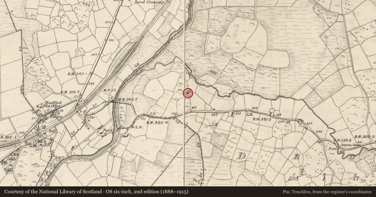 Ordnance Survey six-inch map, 2nd edition (1888–1915) covering the location of Ringfort - rath, Drom, County Kerry, with a pin at the register's coordinates