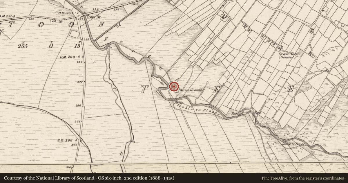 Ordnance Survey six-inch map, 2nd edition (1888–1915) covering the location of Ringfort - cashel, Teeromoyle, County Kerry, with a pin at the register's coordinates