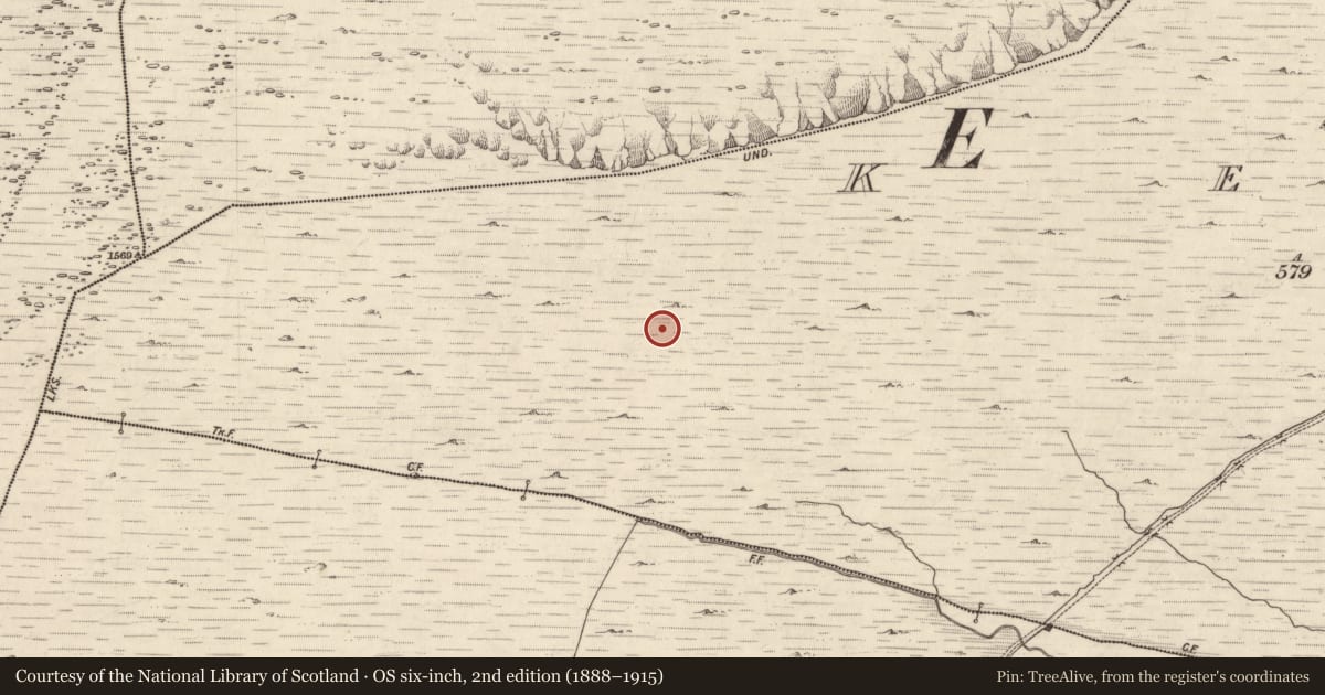 Ordnance Survey six-inch map, 2nd edition (1888–1915) covering the location of Enclosure, Keel, County Kerry, with a pin at the register's coordinates