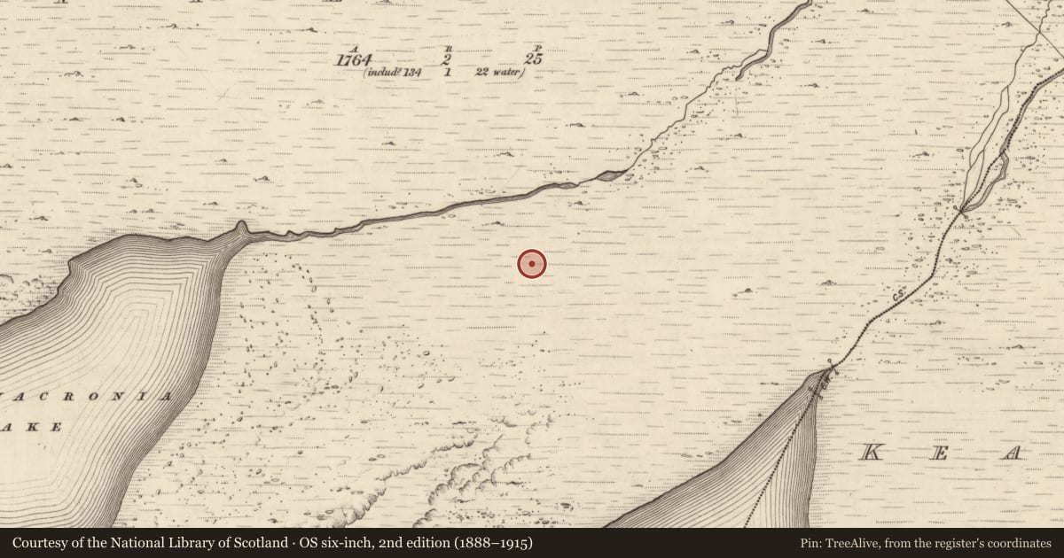 Ordnance Survey six-inch map, 2nd edition (1888–1915) covering the location of Hut site, Letter West, County Kerry, with a pin at the register's coordinates