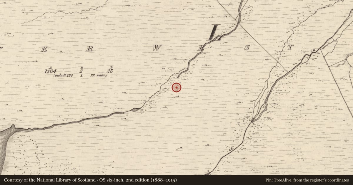 Ordnance Survey six-inch map, 2nd edition (1888–1915) covering the location of Rock art, Letter West, County Kerry, with a pin at the register's coordinates