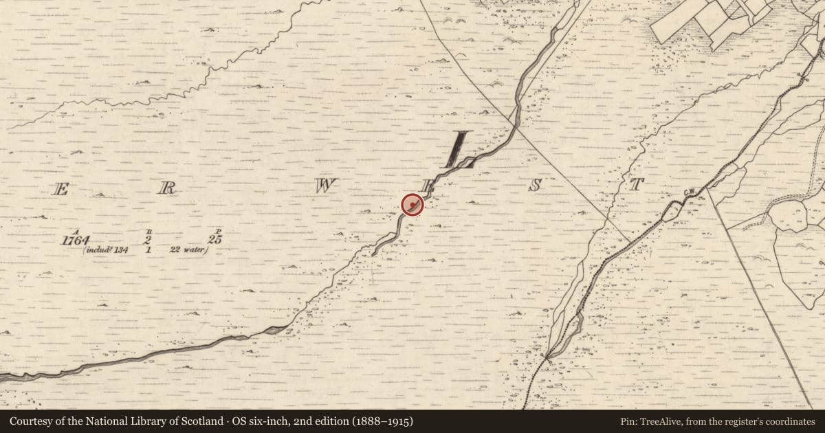 Ordnance Survey six-inch map, 2nd edition (1888–1915) covering the location of Rock art, Letter West, County Kerry, with a pin at the register's coordinates