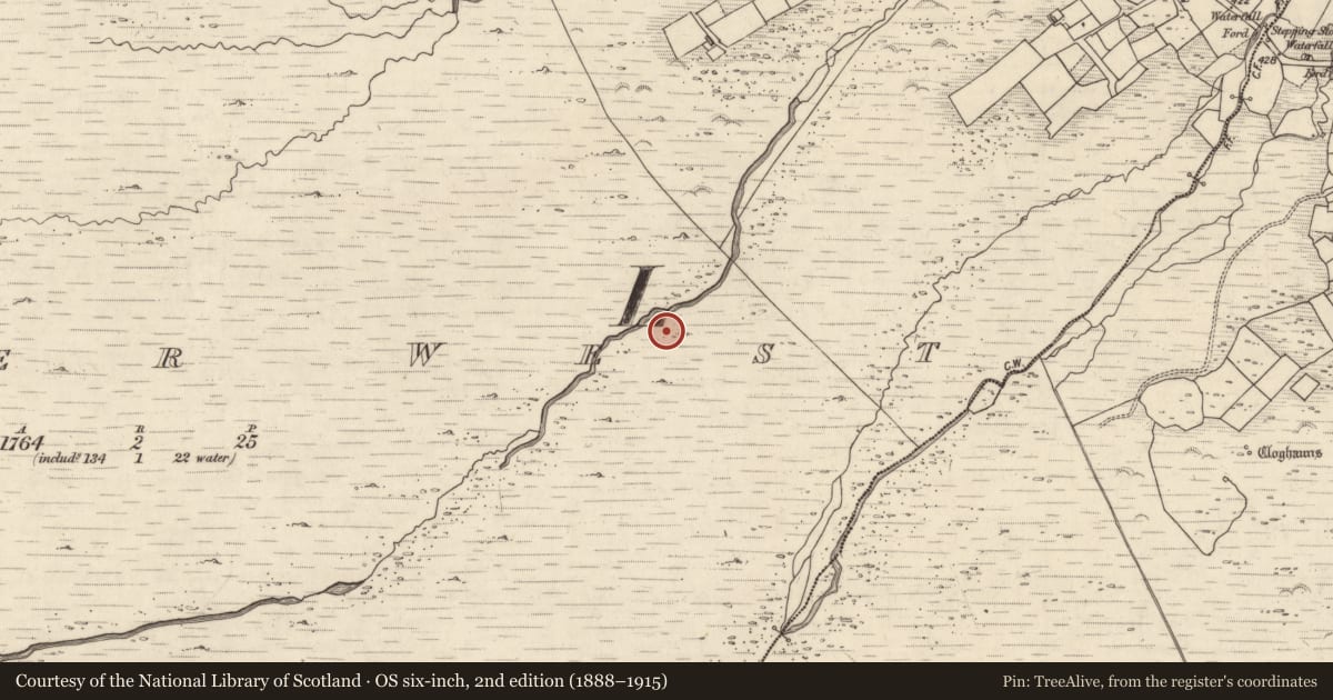 Ordnance Survey six-inch map, 2nd edition (1888–1915) covering the location of Rock art, Letter West, County Kerry, with a pin at the register's coordinates