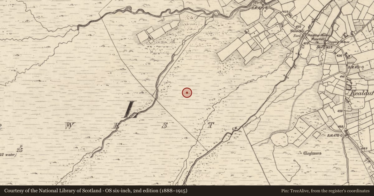 Ordnance Survey six-inch map, 2nd edition (1888–1915) covering the location of Rock art, Letter West, County Kerry, with a pin at the register's coordinates