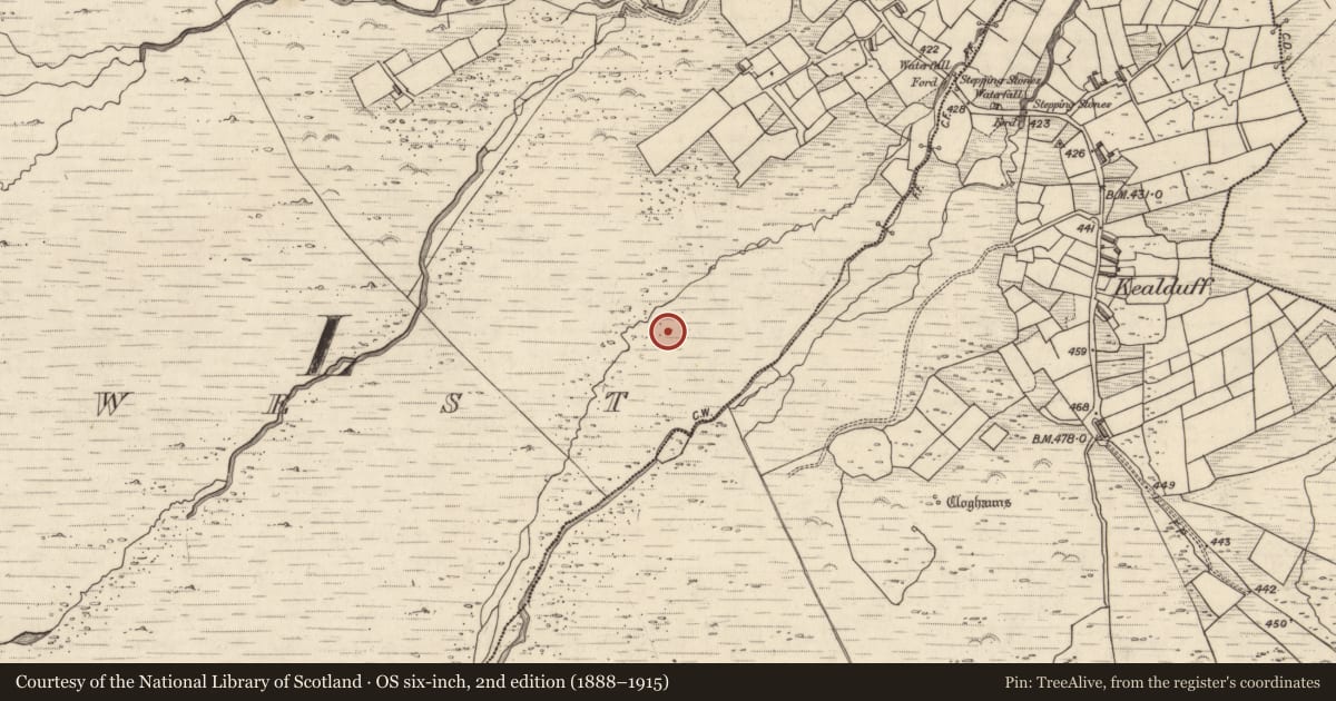 Ordnance Survey six-inch map, 2nd edition (1888–1915) covering the location of Rock art, Letter West, County Kerry, with a pin at the register's coordinates