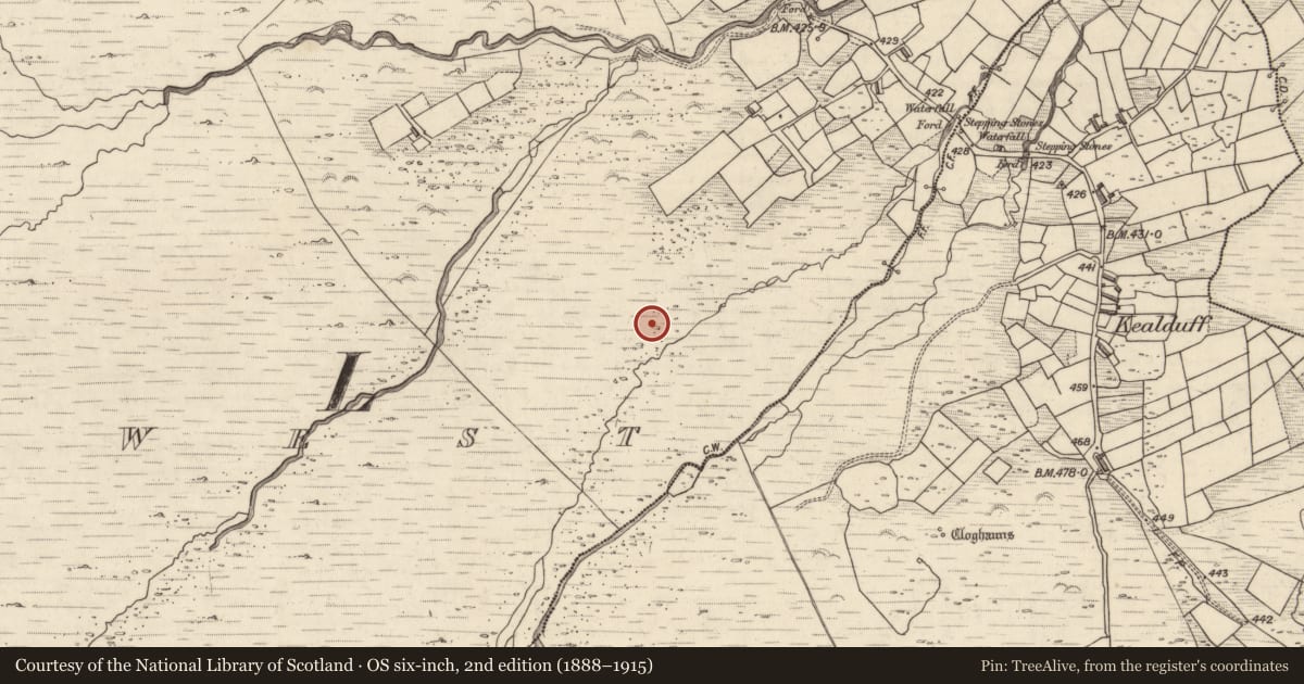 Ordnance Survey six-inch map, 2nd edition (1888–1915) covering the location of Rock art, Letter West, County Kerry, with a pin at the register's coordinates