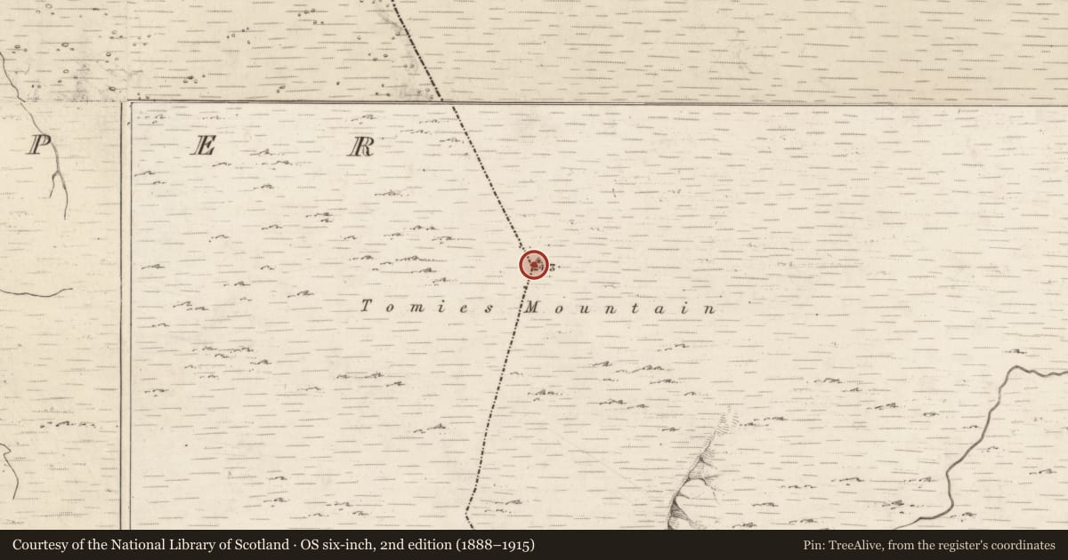 Ordnance Survey six-inch map, 2nd edition (1888–1915) covering the location of Cairn - unclassified, Gortadirra, County Kerry, with a pin at the register's coordinates