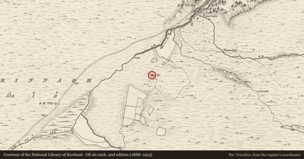 Ordnance Survey six-inch map, 2nd edition (1888–1915) covering the location of Kiln - lime, Ferta, County Kerry, with a pin at the register's coordinates