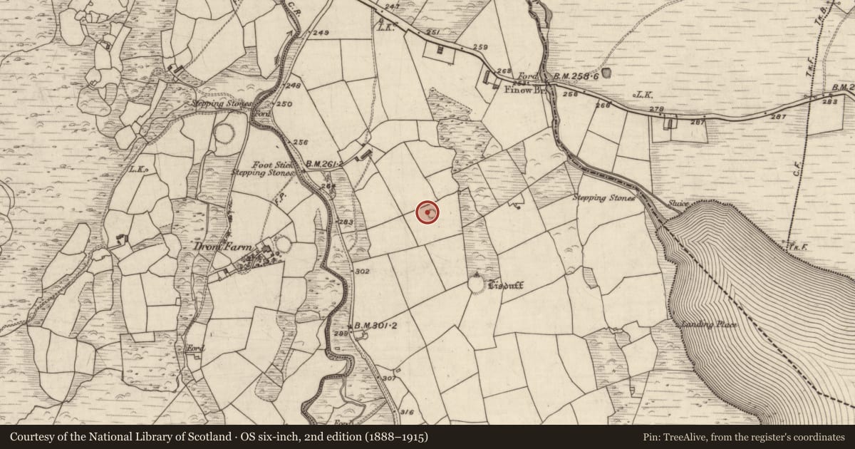 Ordnance Survey six-inch map, 2nd edition (1888–1915) covering the location of Ringfort - cashel, Gortdromakiery, County Kerry, with a pin at the register's coordinates