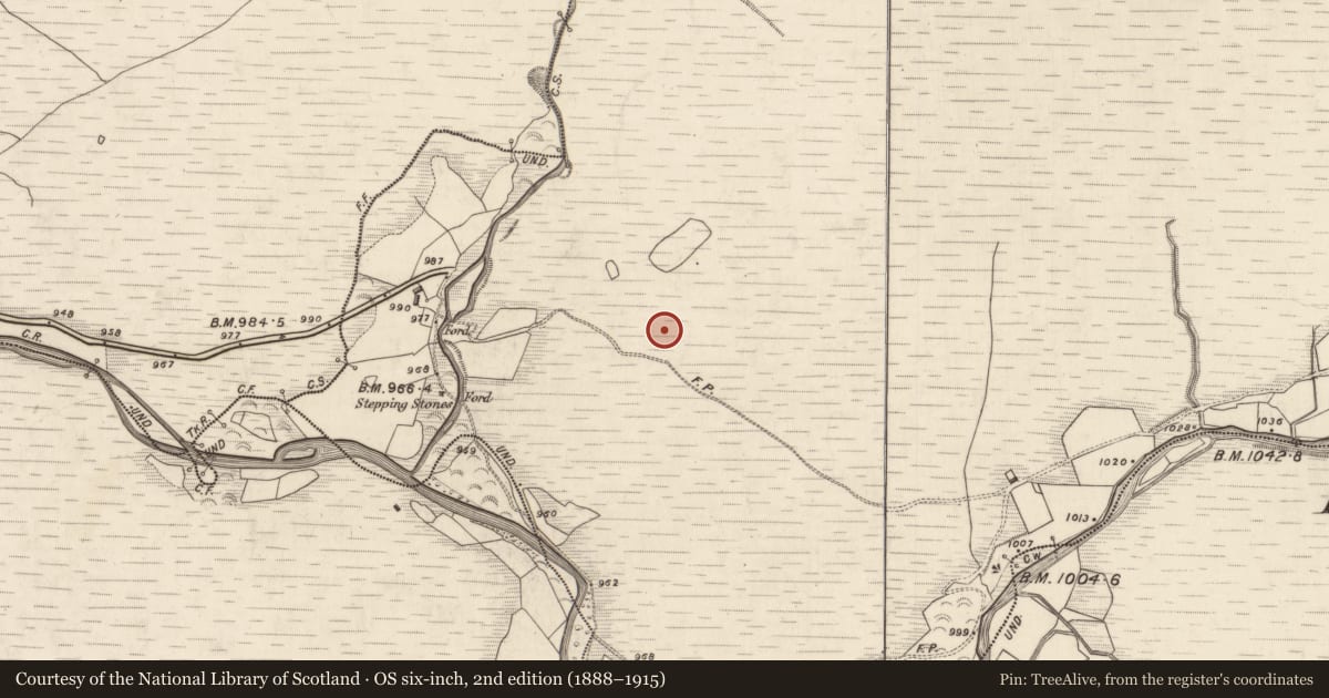 Ordnance Survey six-inch map, 2nd edition (1888–1915) covering the location of Hut site, Knocknagowan, County Kerry, with a pin at the register's coordinates