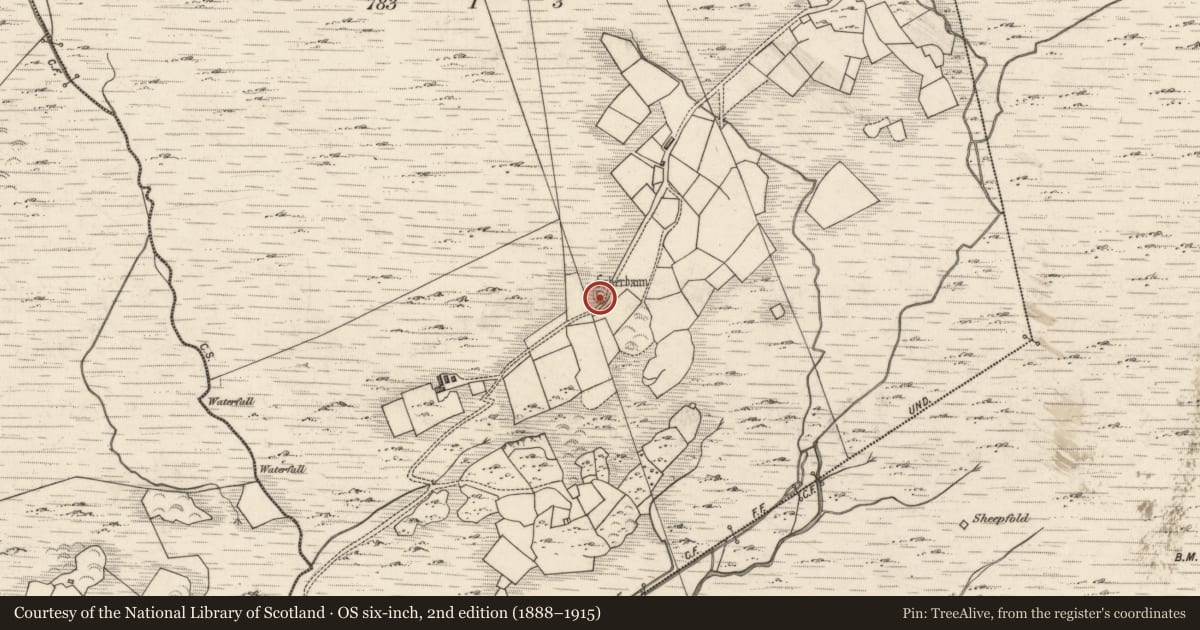 Ordnance Survey six-inch map, 2nd edition (1888–1915) covering the location of Ringfort - rath, Srón An Locháin, County Kerry, with a pin at the register's coordinates