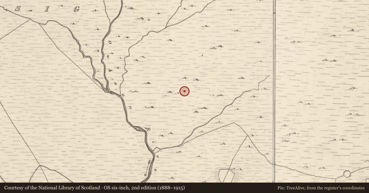 Ordnance Survey six-inch map, 2nd edition (1888–1915) covering the location of Enclosure, Mangerton, County Kerry, with a pin at the register's coordinates