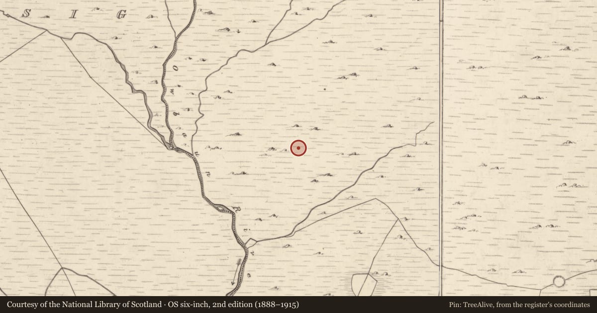 Ordnance Survey six-inch map, 2nd edition (1888–1915) covering the location of Enclosure, Mangerton, County Kerry, with a pin at the register's coordinates